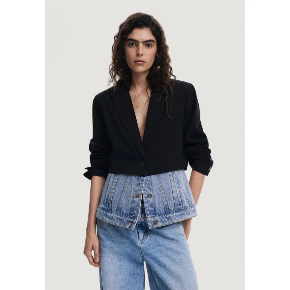 Desigual Women's Black Cotton Suits & Blazer