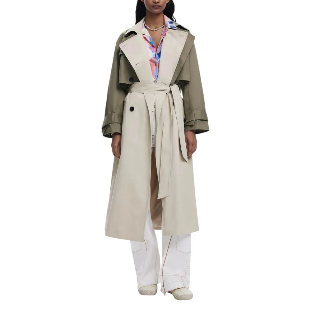 Desigual Women's Beige Cotton Jackets & Coat