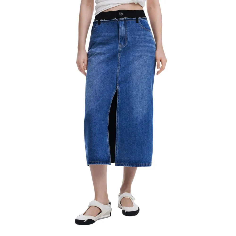 Desigual Women's Blue Polyester Skirt