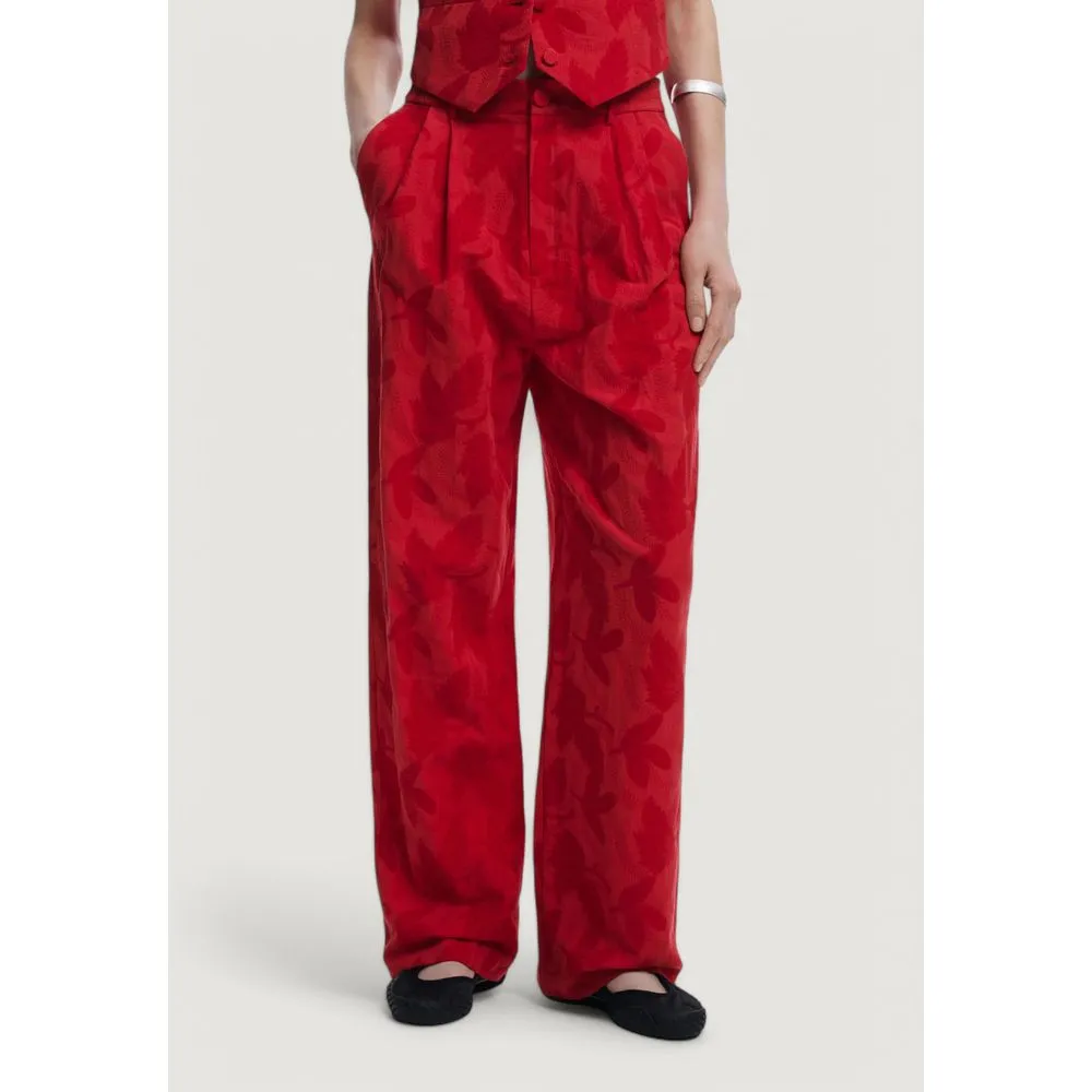 Desigual Women's Red Cotton Jeans & Pant