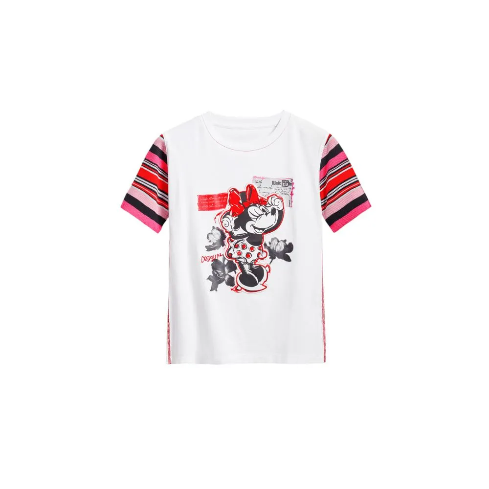 Desigual Women's White Cotton Tops & T-Shirt