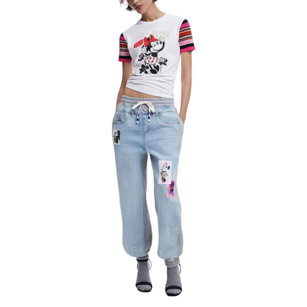 Desigual Women's White Cotton Tops & T-Shirt