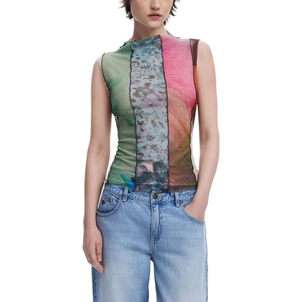 Desigual Women's Green Polyester Tops & T-Shirt