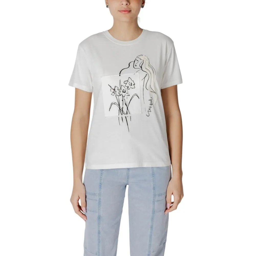 Desigual Women's White Cotton Tops & T-Shirt