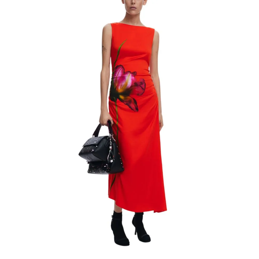 Desigual Women's Red Viscose Dress