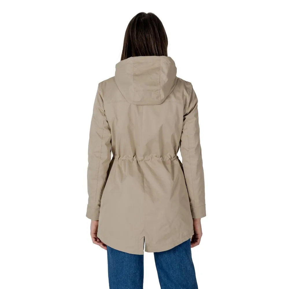 Only Women's Beige Polyester Jackets & Coat
