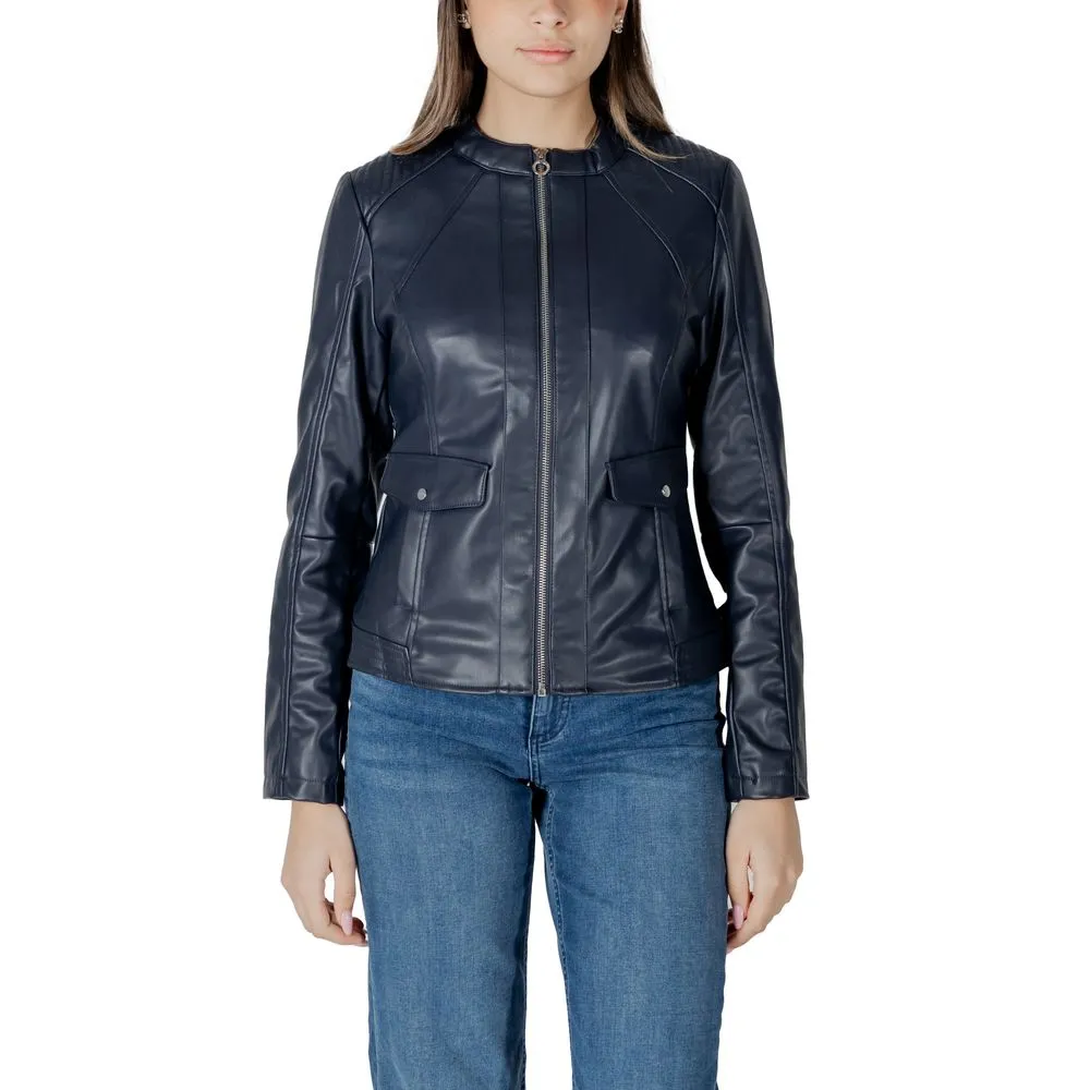 Street One Women's Black Polyester Jackets & Coat