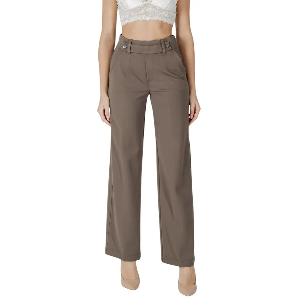 Street One Women's Gray Viscose Jeans & Pant