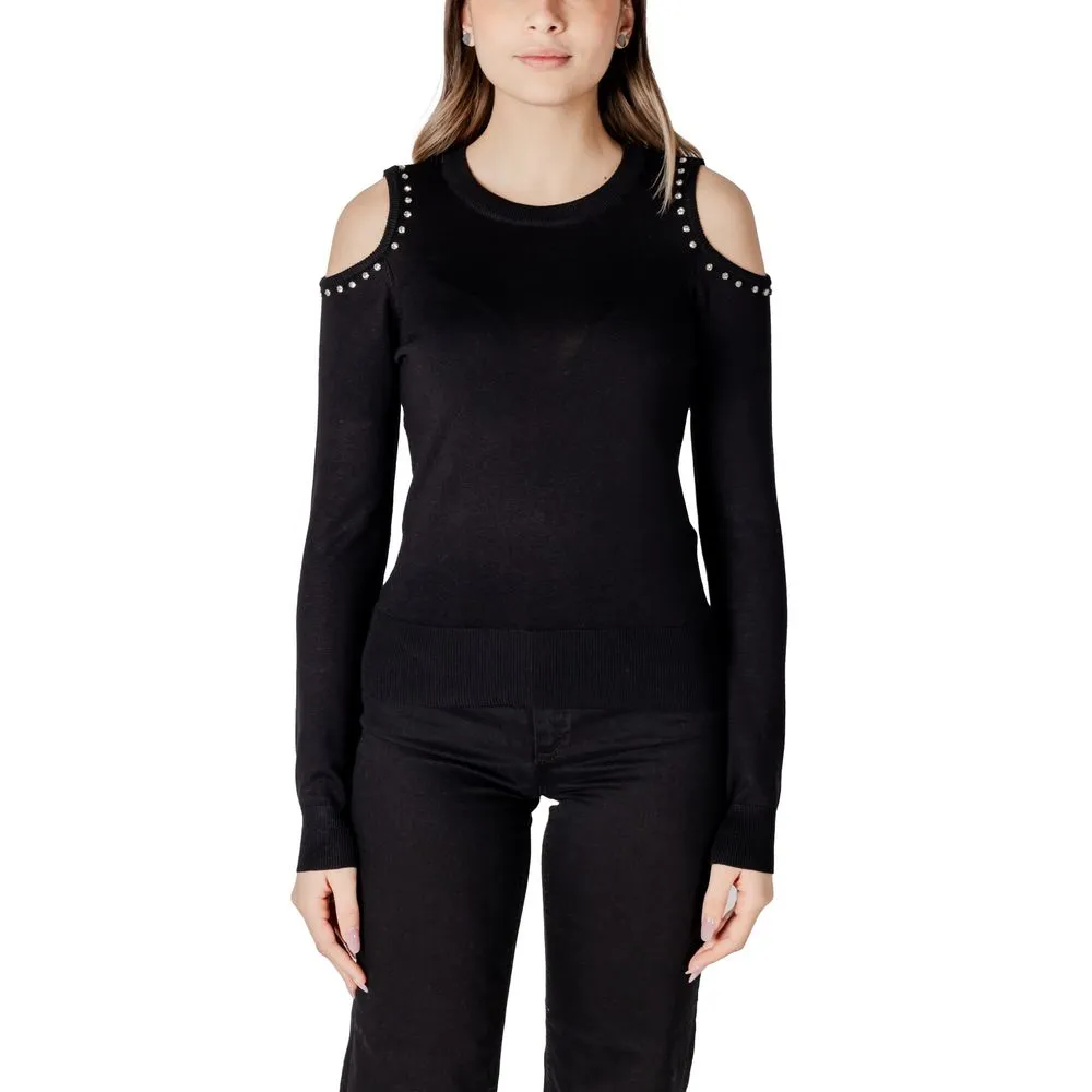 Only Women's Black Viscose Tops & T-Shirt