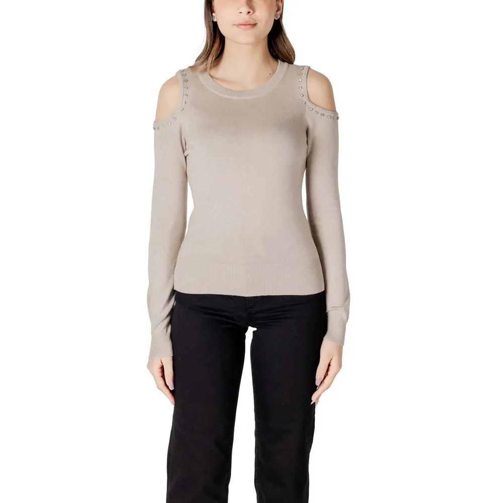 Only Women's Beige Viscose Tops & T-Shirt