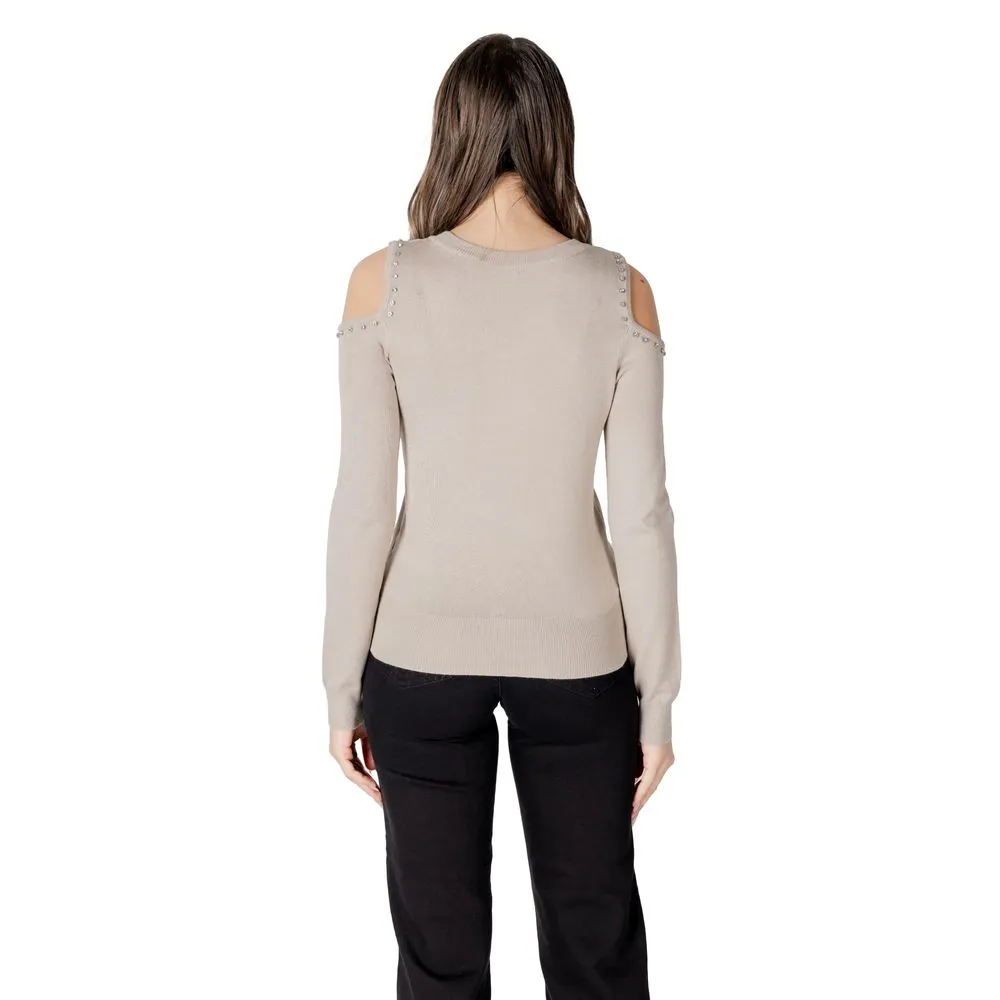 Only Women's Beige Viscose Tops & T-Shirt