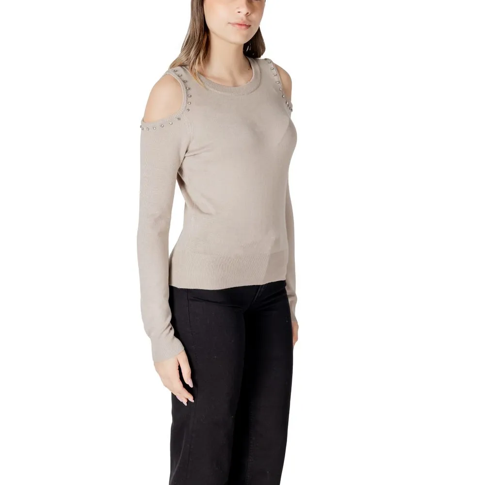 Only Women's Beige Viscose Tops & T-Shirt