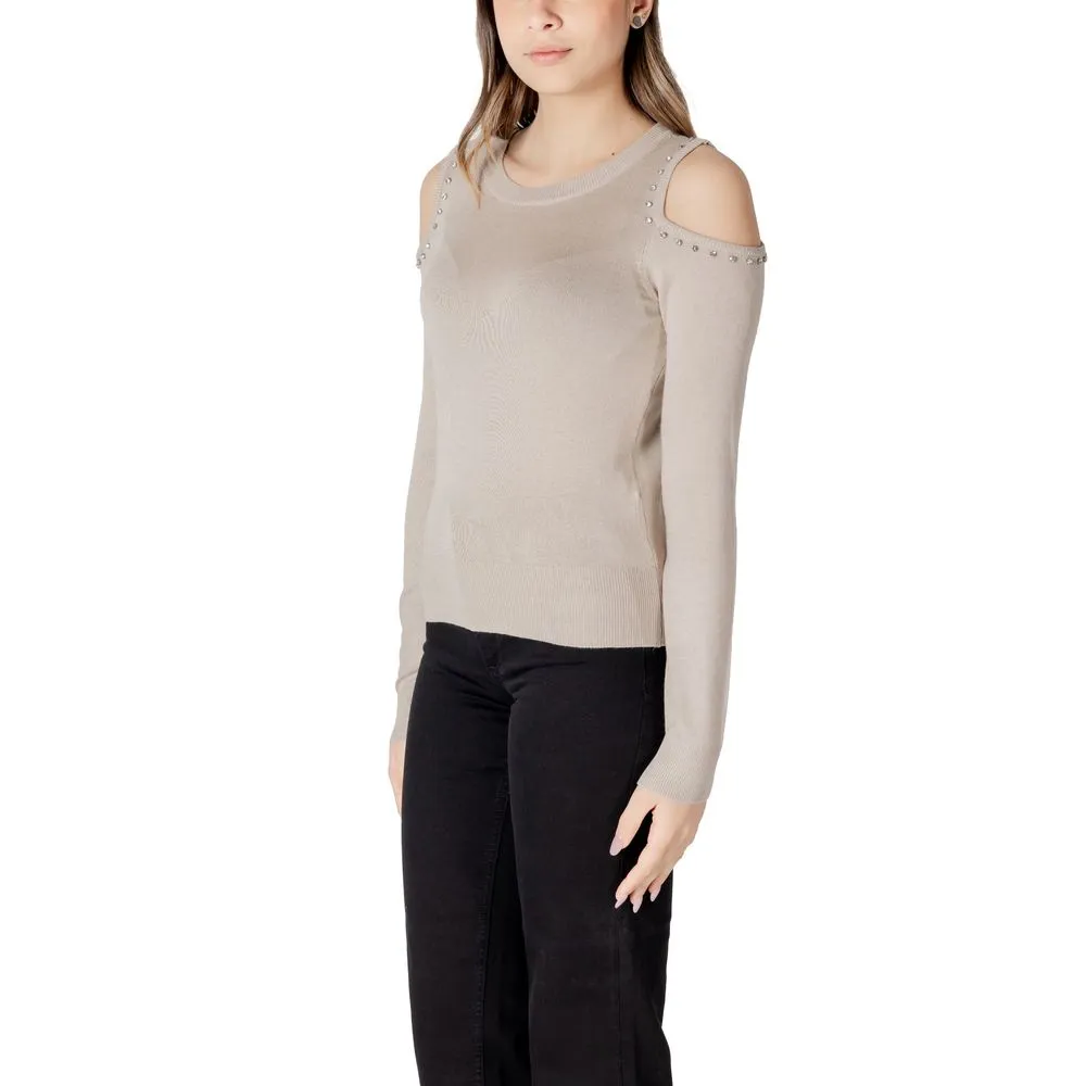 Only Women's Beige Viscose Tops & T-Shirt