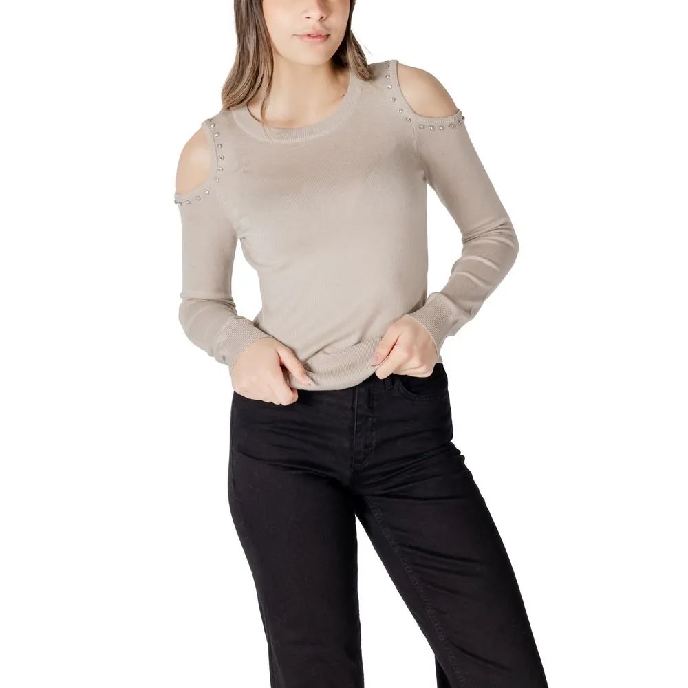 Only Women's Beige Viscose Tops & T-Shirt