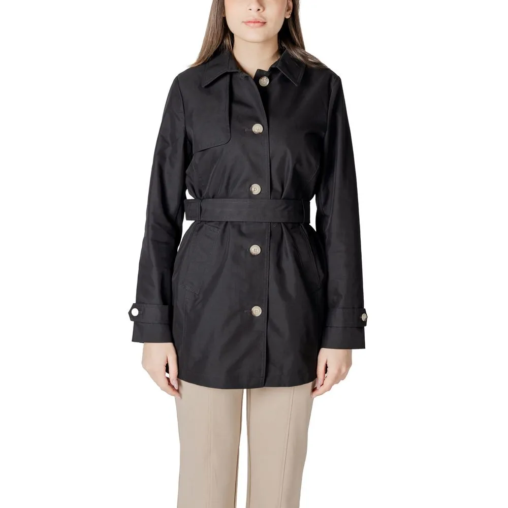 Street One Women's Black Cotton Jackets & Coat