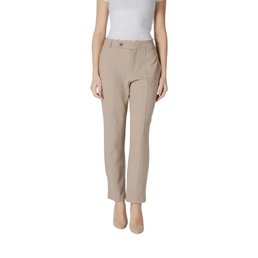 Street One Women's Beige Viscose Jeans & Pant