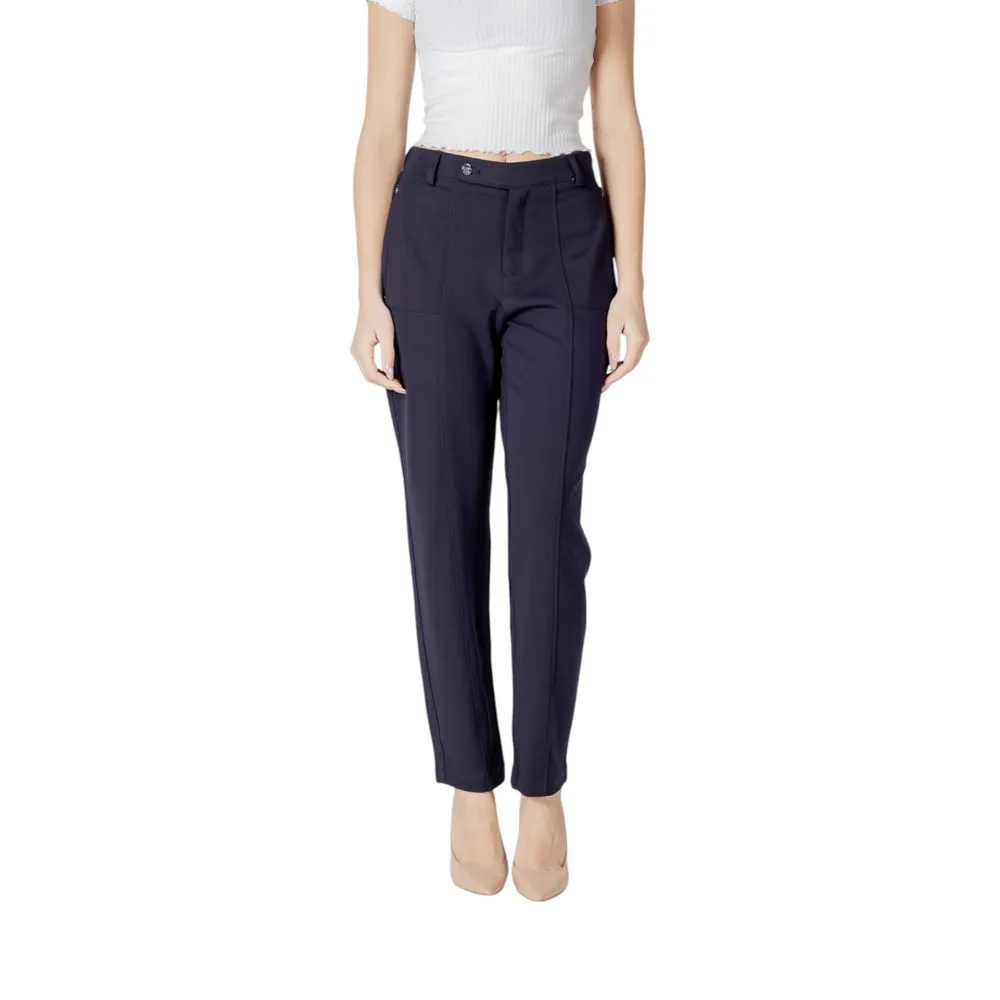 Street One Women's Blue Viscose Jeans & Pant