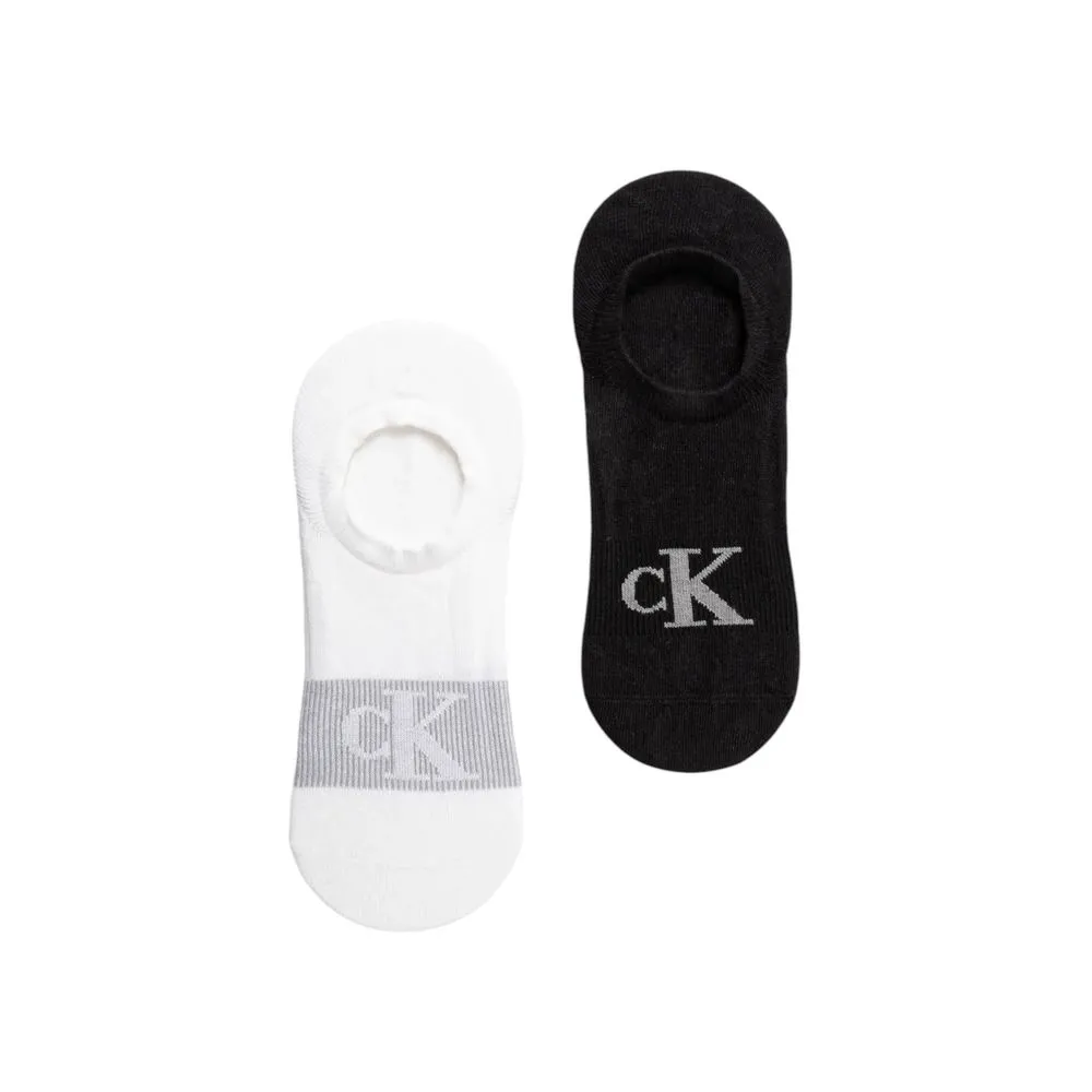 Calvin Klein Jeans Men's Black And White Cotton Sock