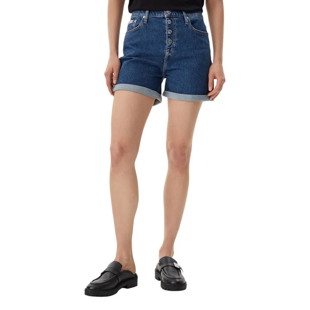 Blue Cotton Short
