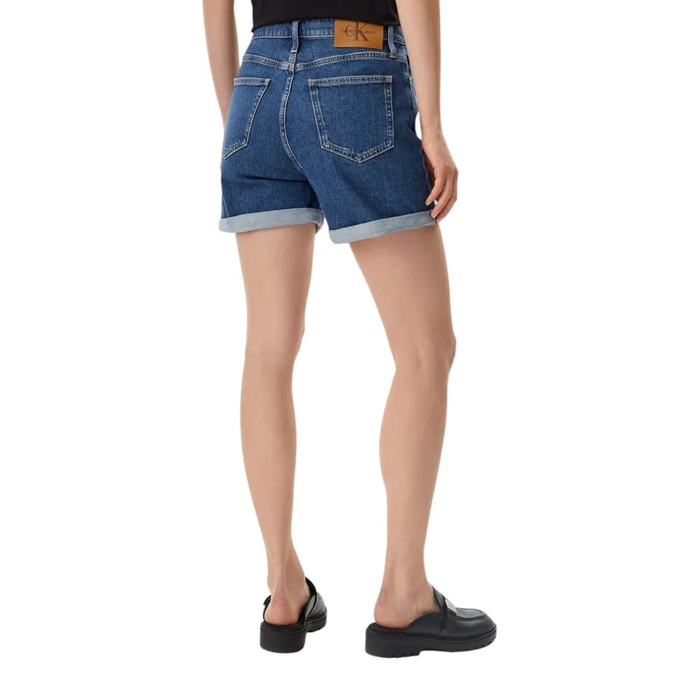 Calvin Klein Jeans Women's Blue Cotton Short