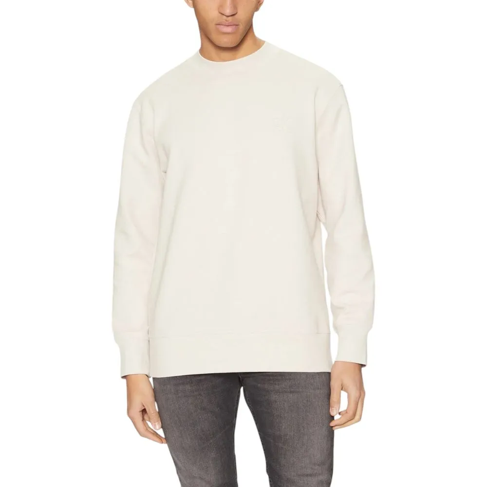 Calvin Klein Jeans Men's Beige Cotton Sweater