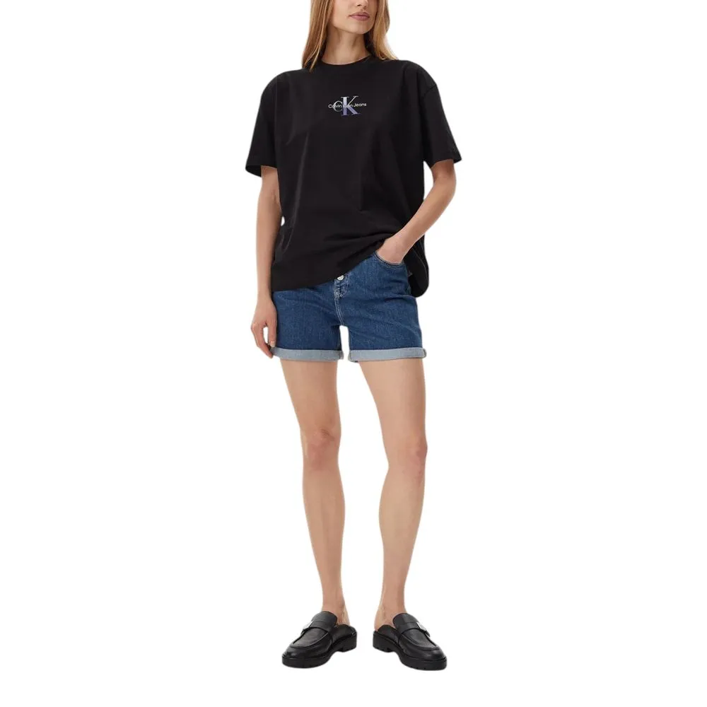 Calvin Klein Jeans Women's Blue Cotton Short