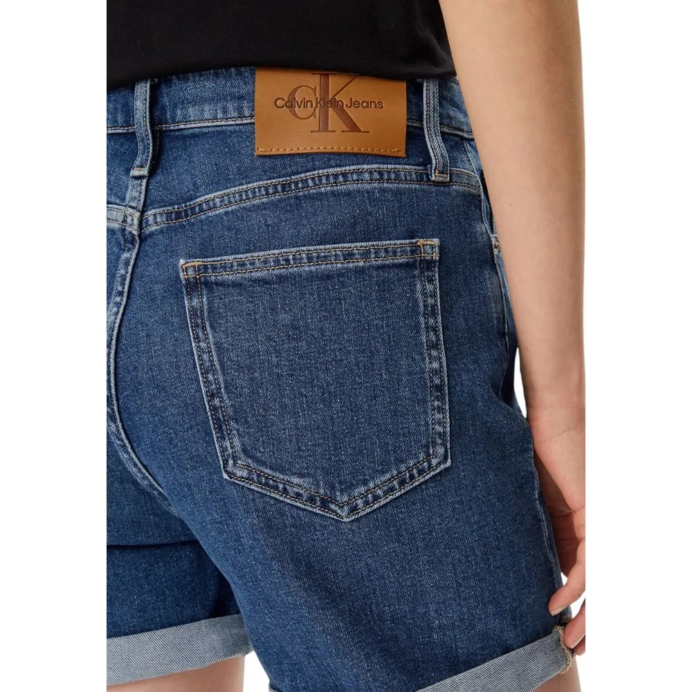 Calvin Klein Jeans Women's Blue Cotton Short