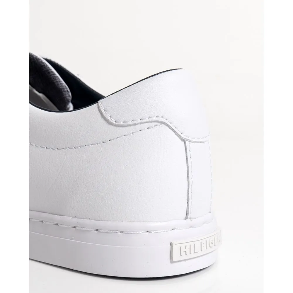 Tommy Hilfiger Men's White Leather Sneaker