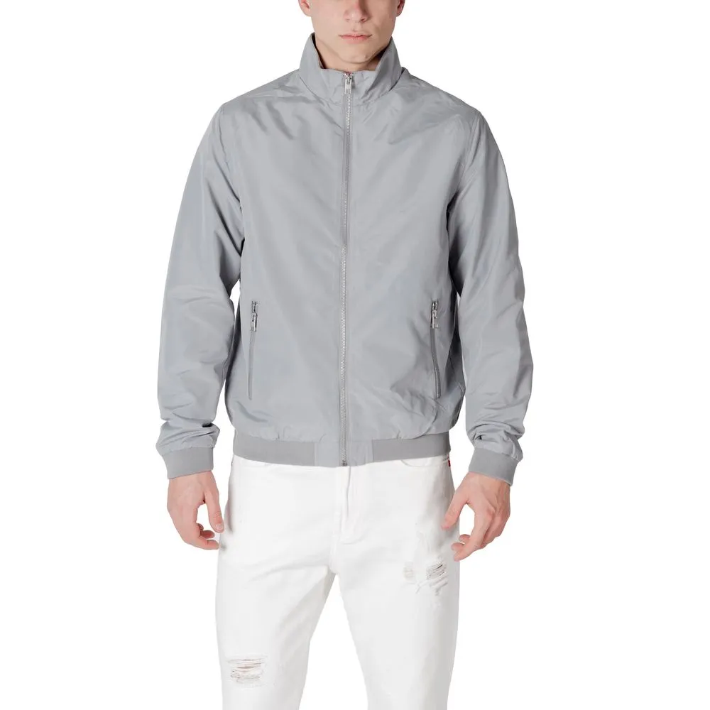 Jack Jones Men's Gray Polyester Jacket