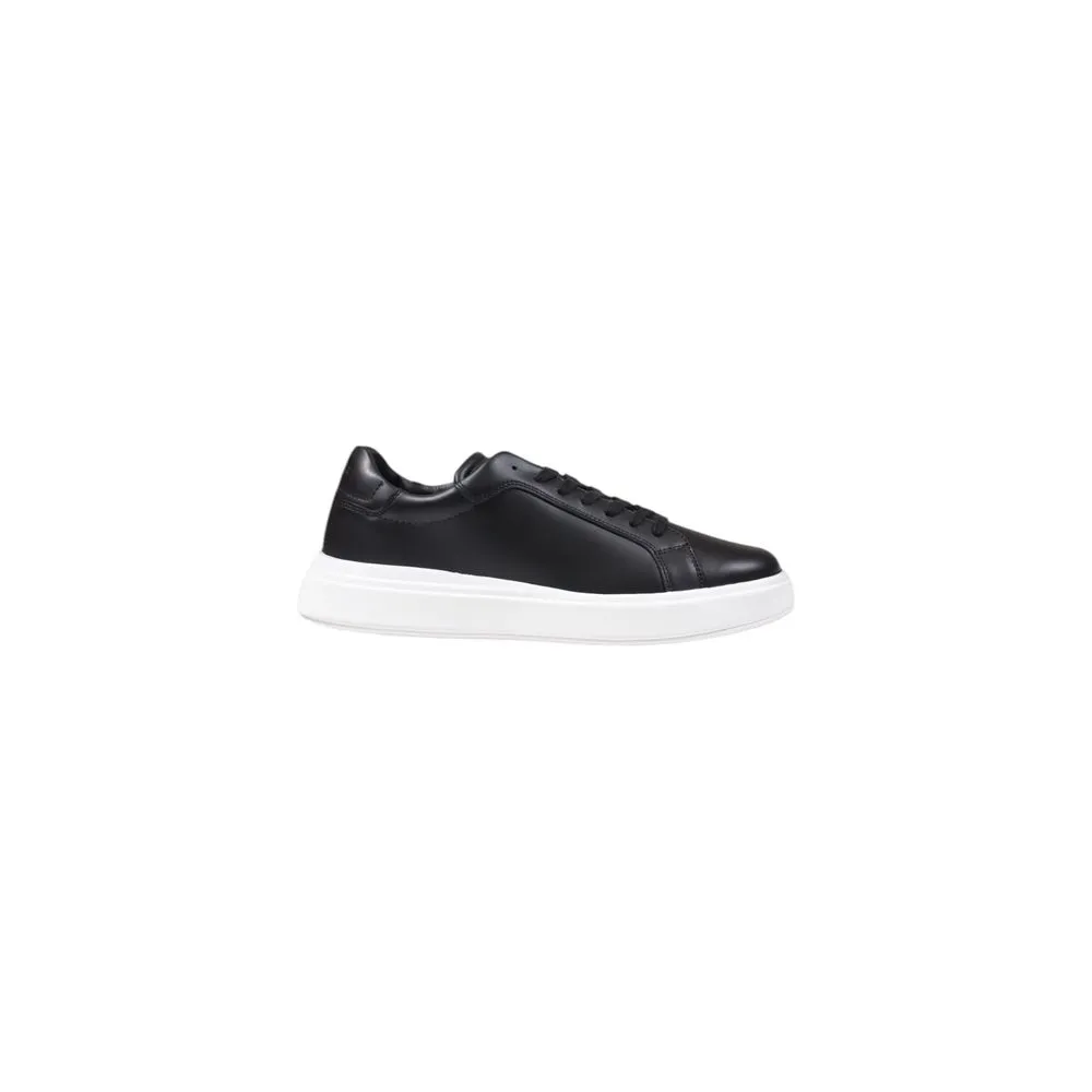Calvin Klein Men's Black Leather Sneaker