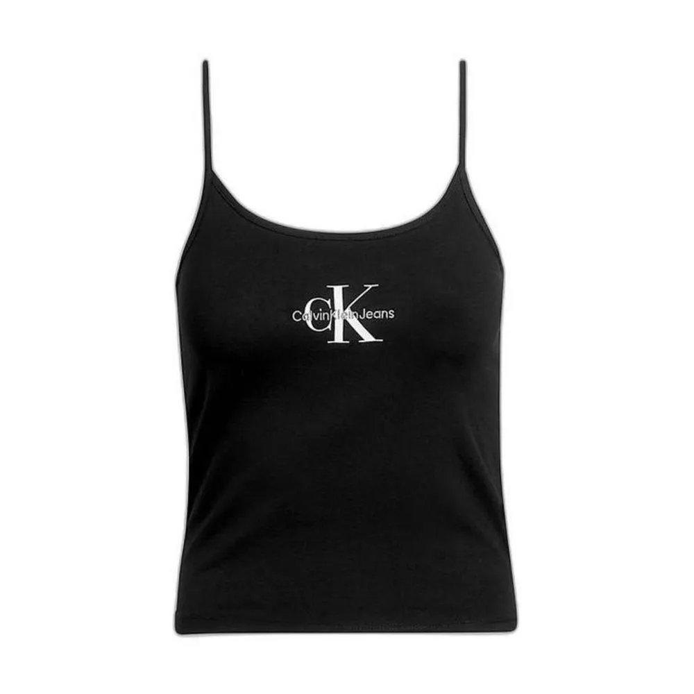 Calvin Klein Jeans Women's Black Cotton Tops & T-Shirt