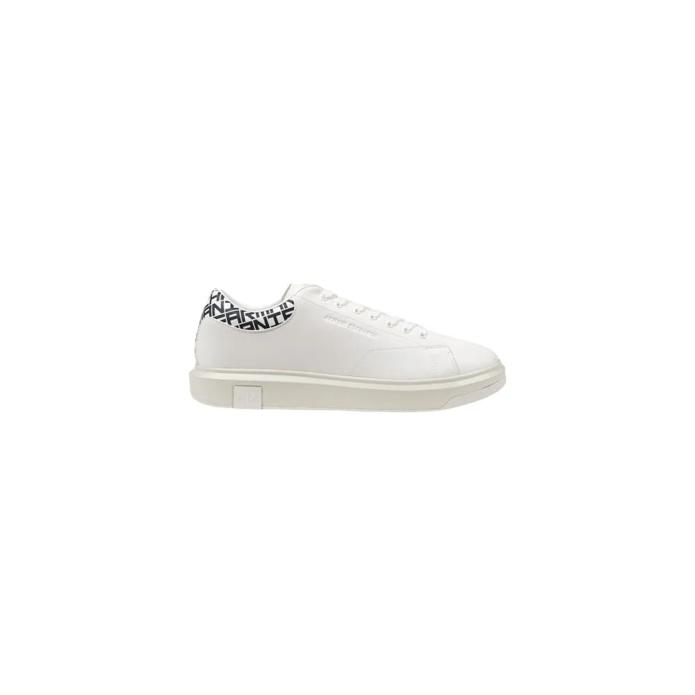 Armani Exchange Men's Black And White Leather Sneaker