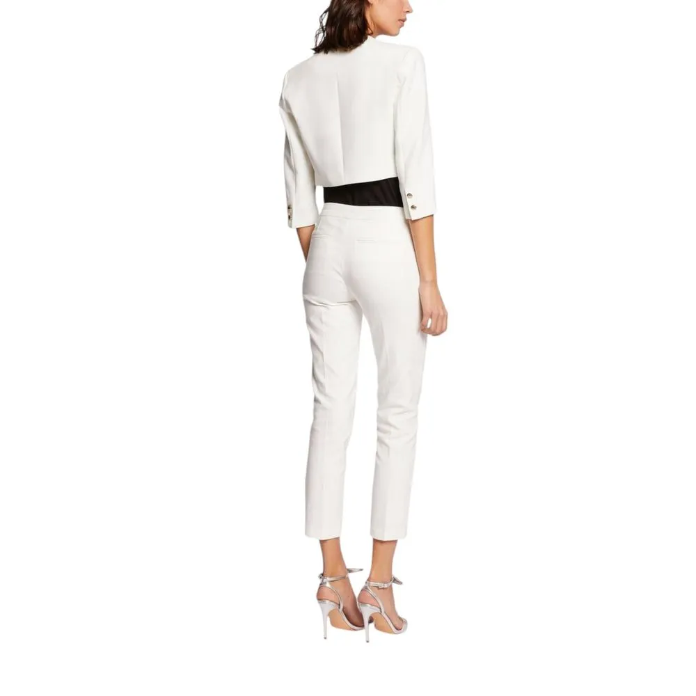 Morgan De Toi Women's White Polyester Tops & T-Shirt
