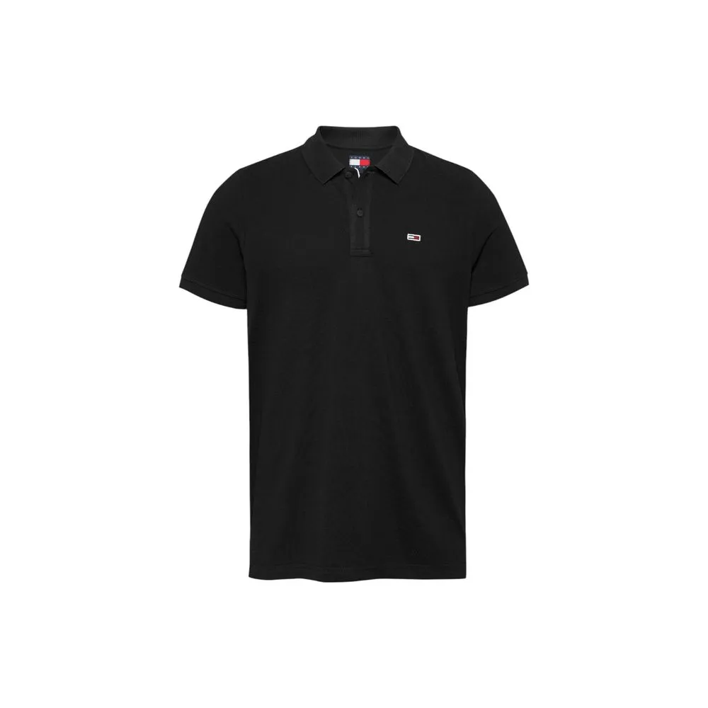 Tommy Hilfiger Jeans Men's Black Cotton Polo Shirt