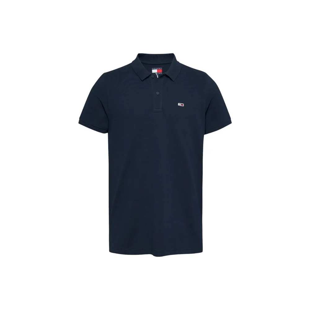 Tommy Hilfiger Jeans Men's Blue Cotton Polo Shirt