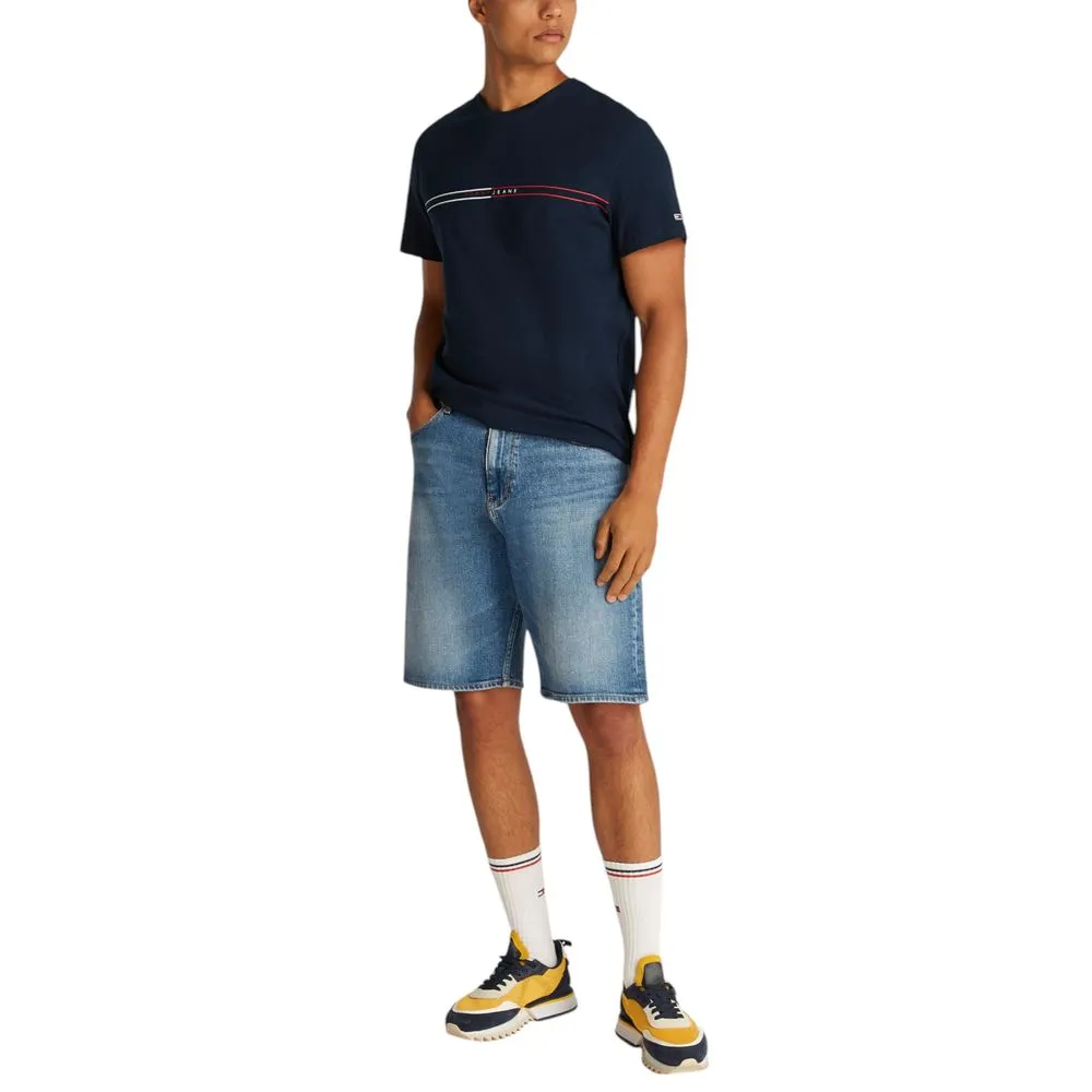 Tommy Hilfiger Jeans Men's Blue Cotton T-Shirt