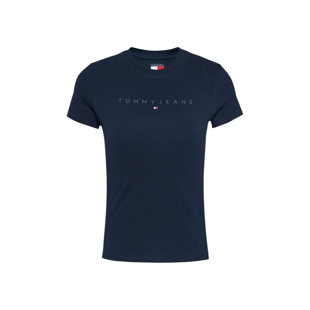 Tommy Hilfiger Jeans Women's Blue Cotton Tops & T-Shirt