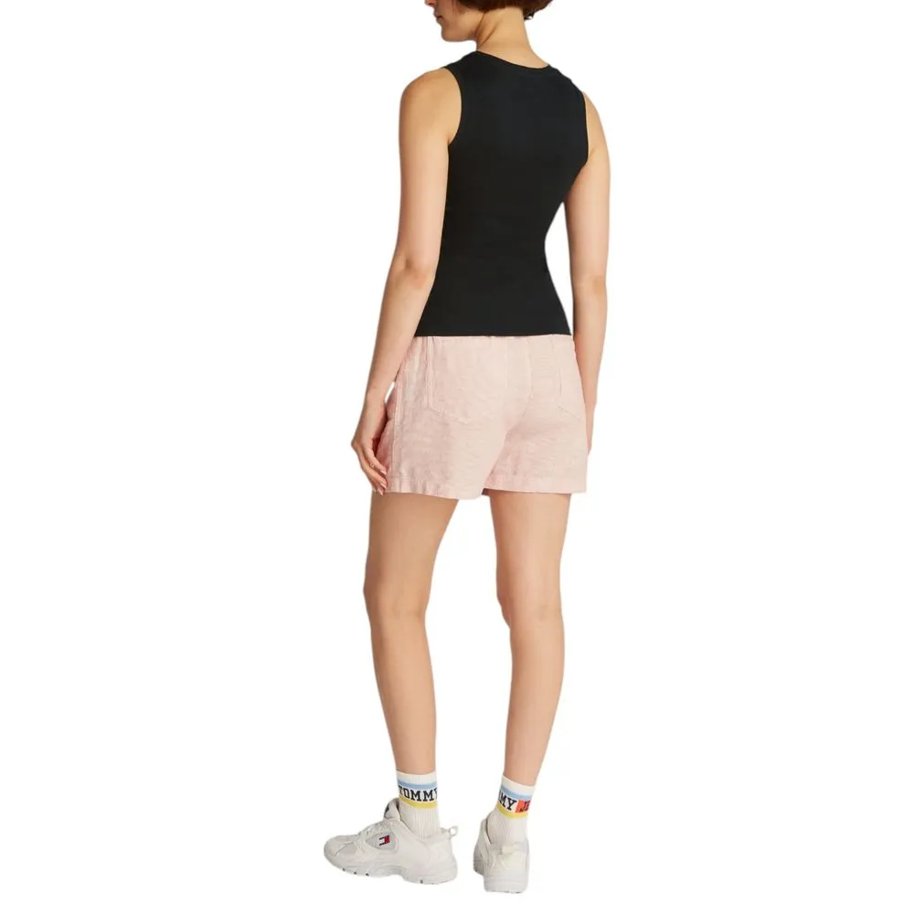 Tommy Hilfiger Jeans Women's Black Cotton Tops & T-Shirt