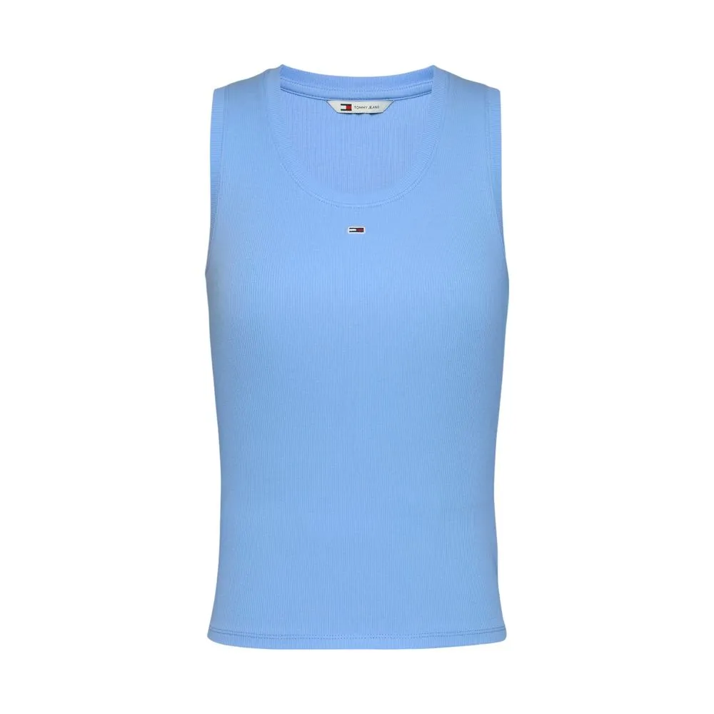 Tommy Hilfiger Jeans Women's Blue Cotton Tops & T-Shirt