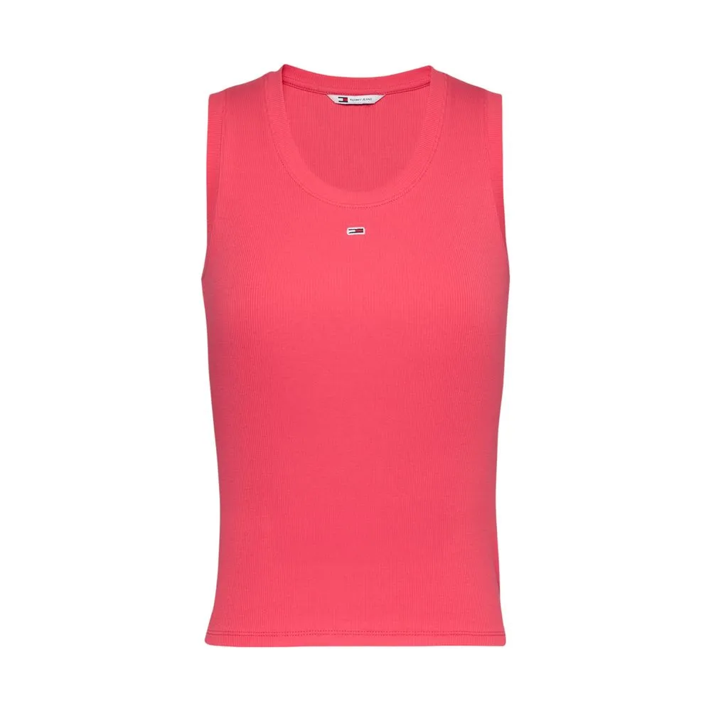 Tommy Hilfiger Jeans Women's Orange Cotton Tops & T-Shirt