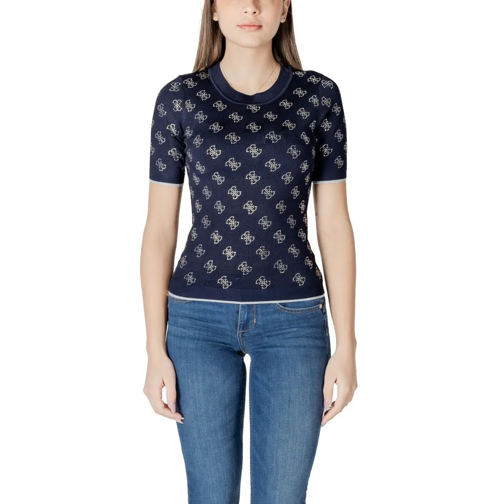 Guess Women's Blue Viscose Tops & T-Shirt