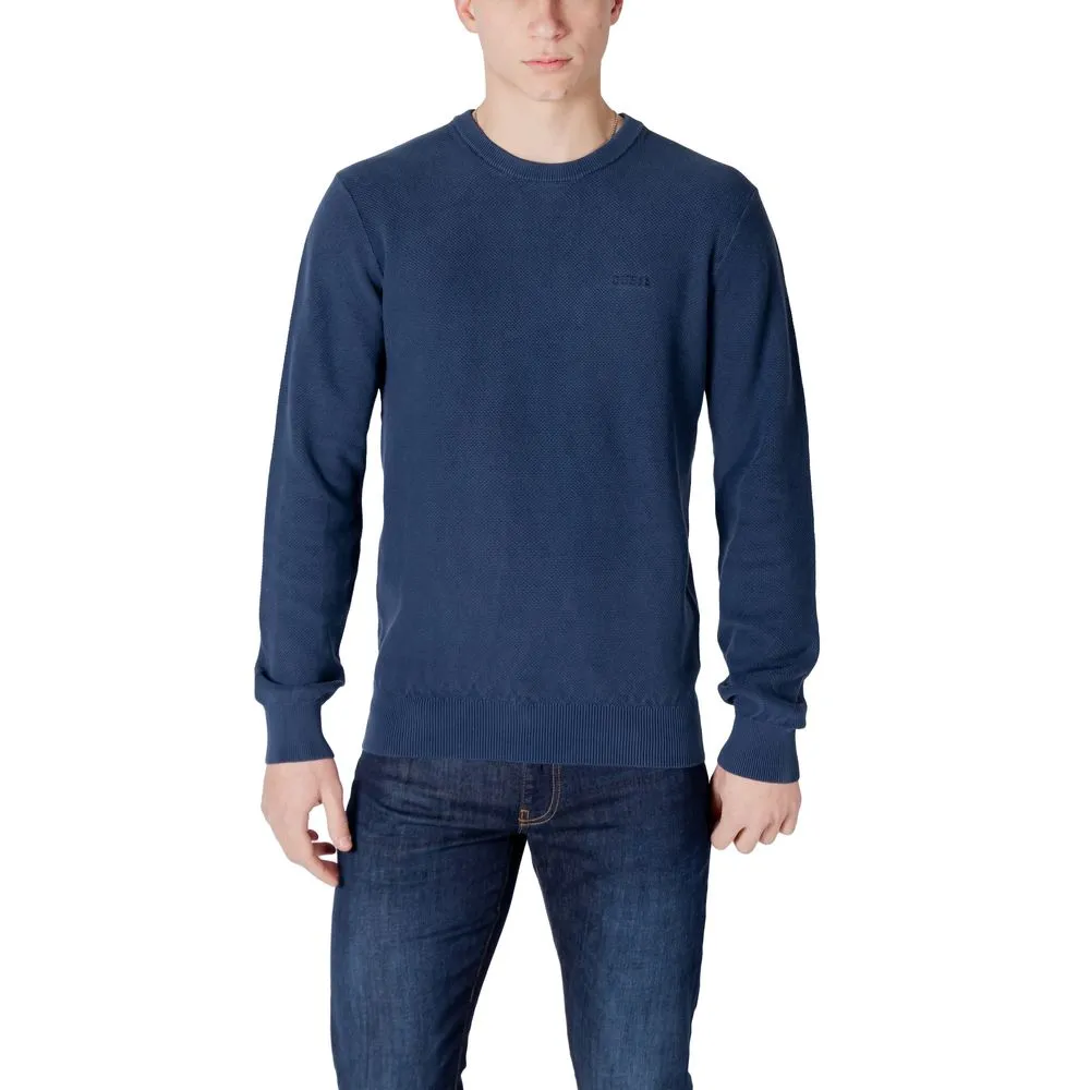 Guess Men's Blue Cotton Sweater
