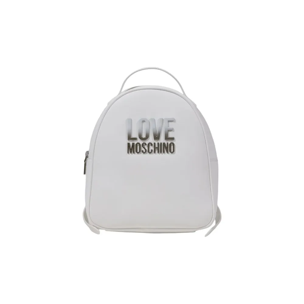 Love Moschino Women's White Polyethylene Backpack