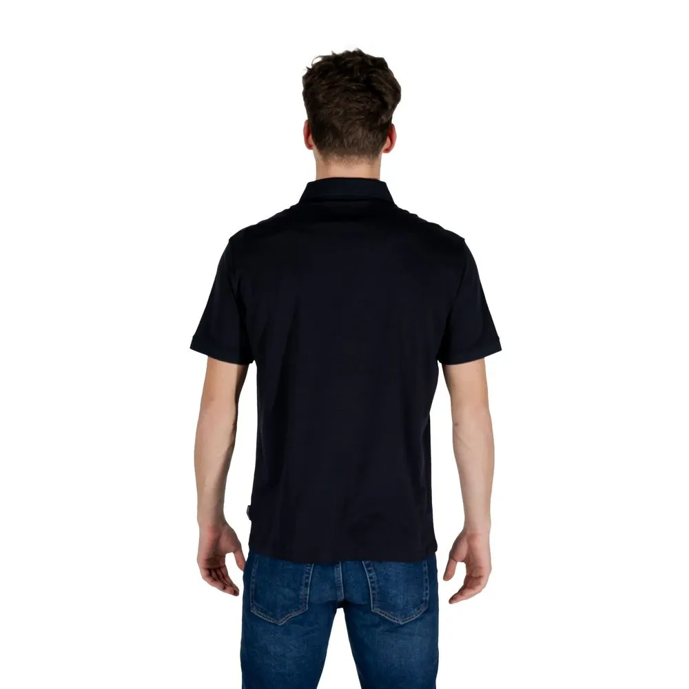Armani Exchange Men's Blue Cotton Polo Shirt