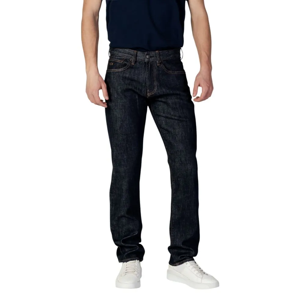 Armani Exchange Men's Blue Polyester Jeans & Pant