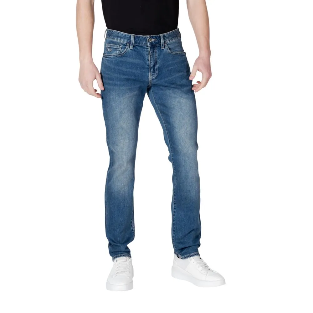 Armani Exchange Men's Blue Cotton Jeans & Pant