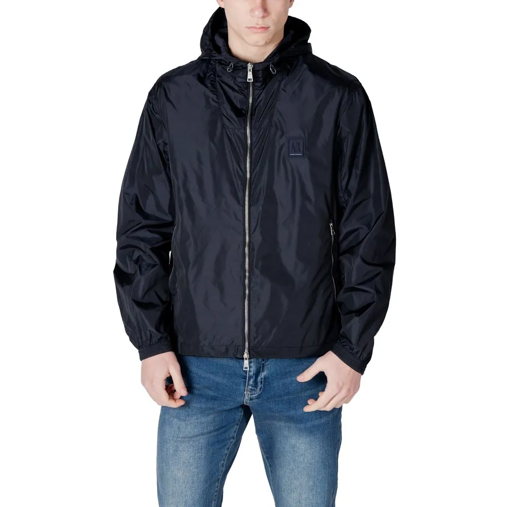 Armani Exchange Men's Blue Polyamide Jacket