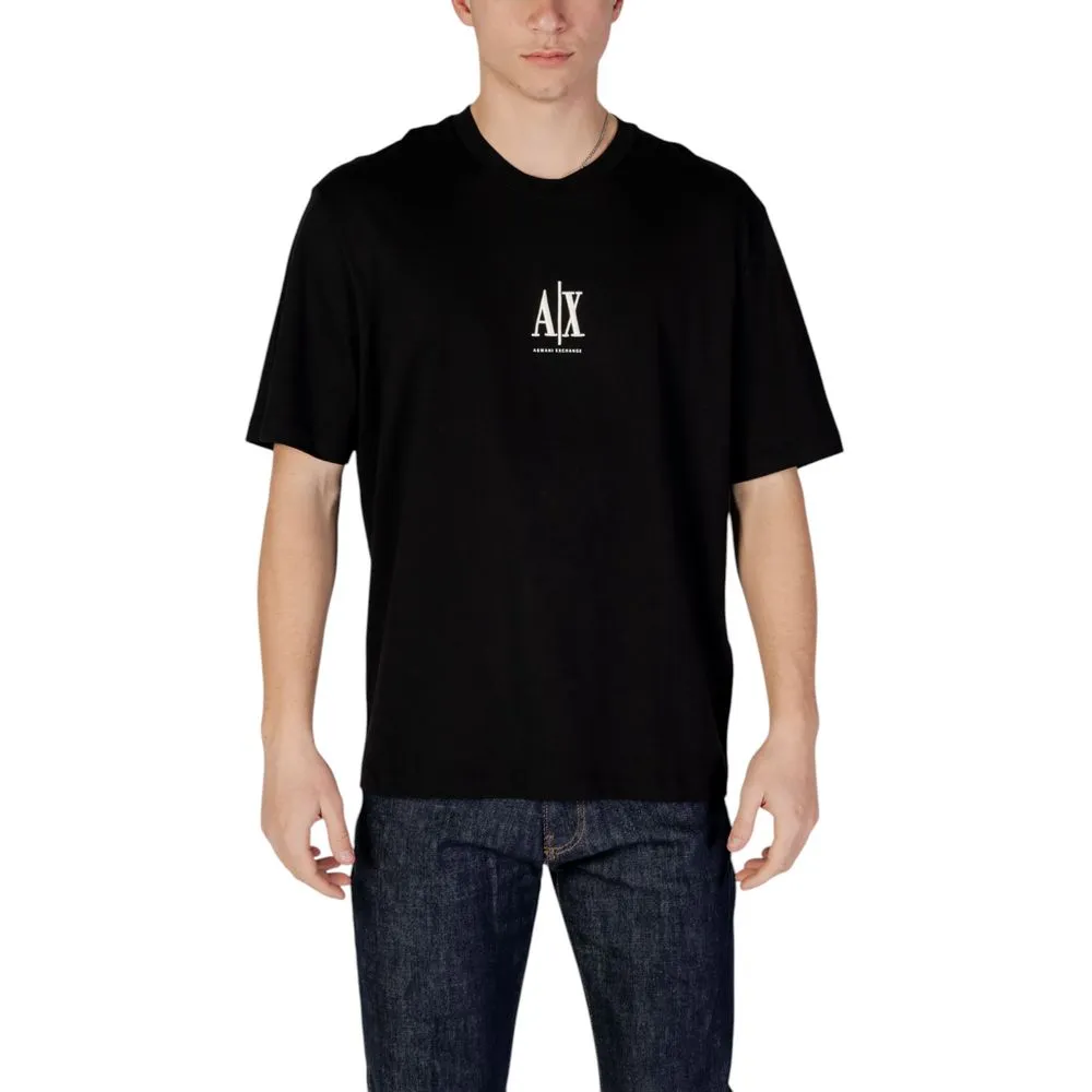Armani Exchange Men's Black Cotton T-Shirt