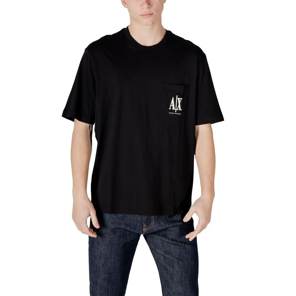 Armani Exchange Men's Black Cotton T-Shirt