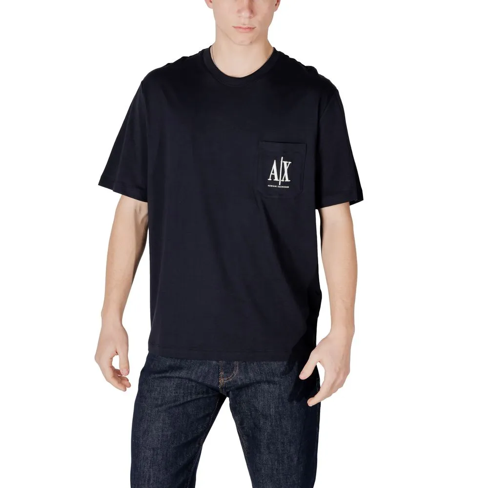 Armani Exchange Men's Blue Cotton T-Shirt